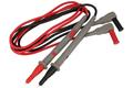 Test leads; HQ (41600960); for multimeter; 2mm; safe; angled; 1m; PVC; 0,75mm2; black & red; 10A; 1000V; nickel plated brass; Unit