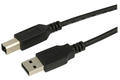Kabel; USB; USBA/B; Wtyk USB-B; wtyk USB-A; 1m; okrągły; PVC