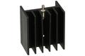 Radiator; V7142/2,5-1p; z pinem do druku; z otworem; czerniony; 25mm; H; 13K/W; 23mm; 16mm