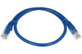 Kabel; patchcord; U/UTP; CAT 5e; 0,5m; niebieski; RJ4505Bo; linka; Cu; okrągły; PVC; 2x wtyk RJ45; RoHS