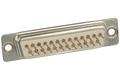 Plug; D-Sub; Canon 25p; 25 ways; through hole; straight; white; plastic; screwed; Connfly; RoHS
