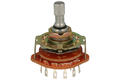 Switch; rotary; RBS-1-1x11; 11xON; 11 positions; bistable; panel mounting; solder; 1 way; silver; 0,3A; 250V AC; golden; metal