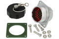 Plug; WF24J19ZZ1; 19 ways; solder; 0,75mm2; 9-10,5mm; WF24; for panel with bracket; 24mm; IP67; 5A; 500V; Weipu; RoHS