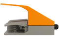 Switch; foot type; YDT1-16 (SFMS-15); ON-(ON); momentary; screw; 2 ways; 2 positions; dual; with guard; 15A; 220V AC; IP54; YUMO; RoHS; yellow-grey; grey