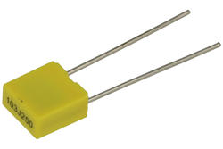 Kondensator; poliestrowy; MKT; 10nF; 250V; 5%; 2,5x6,5x7,2mm; 5mm; luzem; -40...+85°C; LDC; RoHS