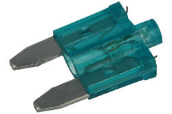 Fuse; M-F-BL15LED; automotive; MINI 10,9mm; 15A; blue; 32V DC; for socket; RoHS