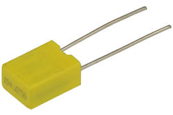 Kondensator; poliestrowy; MKT; 100nF; 250V; 5%; 2,5x6,5x7,2mm; 5mm; luzem; -40...+85°C; LDC; RoHS