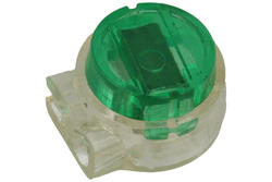 Złączka; instalacyjna; UG; 2 tory; 6mm; na przewód; proste; zaciskany; 0,4÷0,9mm2; zielony; przezroczysty