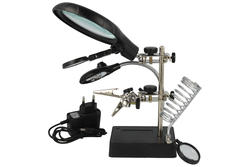 Optical kit third hand; A-3H-S/LED/B; backlight; soldering iron stand