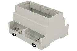 Enclosure; DIN rail mounting; ZD1006J; ABS; 107mm; 90mm; 65mm; light gray; Kradex; RoHS