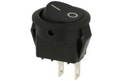 Switch; rocker; KCD1-108B; ON-OFF; 1 way; black; no backlight; bistable; solder; 14,5mm; 2 positions; 3A; 250V AC