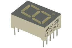 Wyświetlacz; LED; SA52-11SRWA; pojedynczy; czerwony; anoda; 7-segmentowy; 13,2mm; 12,4mm; 17,5mm; Kolor tła: szary; 4,7÷24mcd; 640nm; Kingbright; 20mA; 1,85V