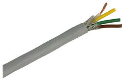 Przewód; do transmisji danych; LIYCY; 4x0,50mm2; linka; Cu; szary; PVC; okrągły; ekranowany; 300V; zwój 200m; Helukabel; RoHS