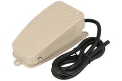 Switch; foot type; TFS-2 (FS-2 aluminium); ON-(ON); momentary; with cable; 1 way; 2 positions; without guard; 10A; 250V AC; IP54; YUMO; RoHS; beige; beige