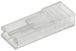 Connector cover; 6,3x0,8mm; flat female; uninsulated; OKW6,3; clear; straight; 1 way; TE Connectivity