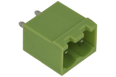 Terminal block; 2EGTVC-5,08-02P; 2 ways; R=5,08mm; 12mm; 12A; 300V; through hole; straight; closed; green; Golten; RoHS