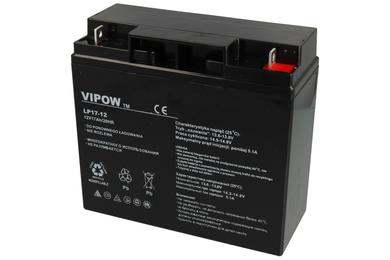 Akumulator; kwasowy bezobsługowy AGM; LP17-12; 12V; 17Ah; 181x77x167mm; VIPOW; 5,3kg