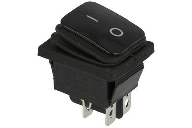 Switch; rocker; A-SR-KCD4-B; ON-OFF; 2 ways; black; no backlight; bistable; 6,3x0,8mm connectors; 22x30mm; 2 positions; 16A; 250V AC