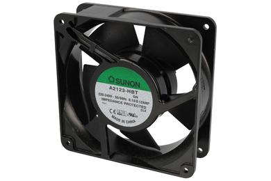 Fan; A2123HBT.GN; 120x120x38mm; ball bearing; 230V; AC; 23W; 165m3/h; 45dB; 140mA; 2700RPM; terminals 2,8x0,3mm; Sunon; RoHS