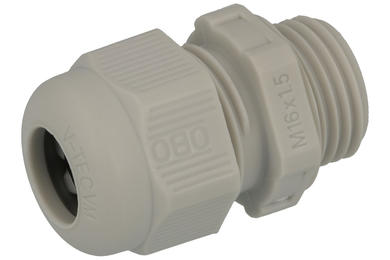 Cable gland; VM16; polyamide; IP68; light gray; M16; 4,5÷10mm; 16,0mm; with metric thread; OBO Bettermann; RoHS