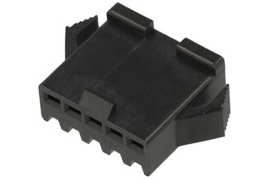 Socket; signal; KSF05; 5 ways; 1x5; straight; 2,50mm; for cable; black; latch; 1A; 250V; Connfly; RoHS