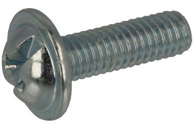 Screw; A-S-M3/12/10; M3; 10mm; 12mm; spherical; philips (+); galvanised steel; flange