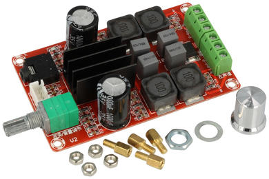 Moduł rozszerzeniowy; wzmacniacz audio; TPA3116D2; 12÷24V; TPA3116; śrubowy; 2x50W Moduł rozszerzeniowy; wzmacniacz audio; TPA3116D2; 12÷24V; TPA3116; śrubowy; 2x50W
