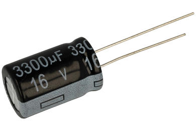 Capacitor; electrolytic; Low Impedance; 3300uF; 16V; LE330016; fi 13x20mm; 5mm; through-hole (THT); bulk; RoHS