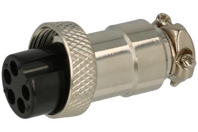 Socket; microphone; NC/5p-805-5; 5 ways; for cable; solder; 5A; 125V; IP55; DAFA LINKER