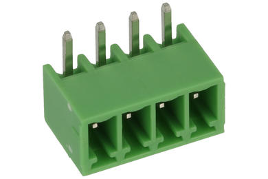 Terminal block; 15EGTRC-3.5-04P-14-00AH; 4 ways; R=3,50mm; 7mm; 8A; 125V; through hole; angled 90°; closed; green; Golten; RoHS; brak