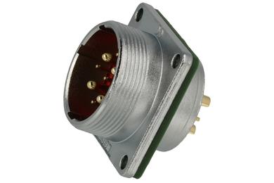 Plug; WF24J9ZZ1; 9 ways; solder; 0,75; 2,5mm2; 9-10,5mm; WF24; for panel with bracket; 24mm; IP67; 25A; 500V; Weipu; RoHS