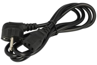 Kabel; zasilający; SN311; wtyk sieciowy CEE 7/7 kątowy; gniazdo IEC C13 IBM proste; 1,5m; czarny; 3 żyły; 0,75mm2; 10A; PVC; okrągły; linka; Cu