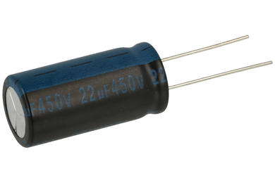 Kondensator; elektrolityczny; 22uF; 450V; TK; TKR220M2WKDBM; fi 16x31,5mm; 7,5mm; przewlekany (THT); luzem; Jamicon; RoHS