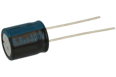 Capacitor; electrolytic; 6,8uF; 400V; TK; JTK685M400S1GMH1CL; diam.10x12,5mm; 5mm; through-hole (THT); bulk; Jamicon; RoHS