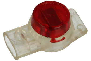 Connector; instalation; UR; 3 ways; 6mm; for cable; straight; crimped; 0,4÷0,9mm2; clear; red