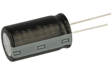 Capacitor; electrolytic; 68uF; 450V; PJ; PJ2W680MNN1832; diam.18x31,5mm; 7,5mm; through-hole (THT); bulk; Elite; RoHS