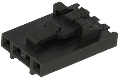 Socket; NCDG-04; 250V; 2,5A; RoHS; 4 ways; Ninigi; black; straight; through hole; signal; plastic; latch; 2,54mm; 1x4