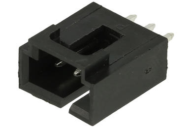 Plug; NCDW-03; 250V; 2,5A; RoHS; 3 ways; Ninigi; black; straight; through hole; signal; plastic; tinned; latch; 2,54mm; 1x3