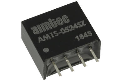 Przetwornica; AM1S-0524SZ; konwerter DC/DC; 5V (4,5÷5,5)V; DC; 24V; DC; 42mA; 1W; izolowany; 1kV; SIL4; przewlekany (THT); Aimtec; RoHS