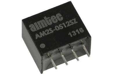 Power Inverter; AM2S-0512SZ; DC/DC converter; 5V (4,5÷5,5)V; DC; 12V; DC; 160mA; 2W; insulated; 1kV; SIL4; through hole (THT); Aimtec; RoHS