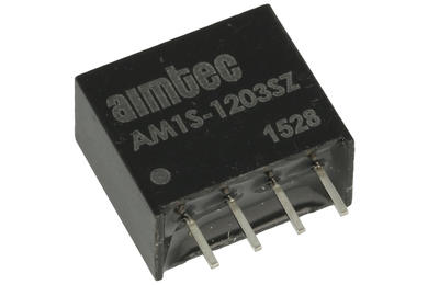 Power Inverter; AM1S-1203SZ; DC/DC converter; 12V (10,8÷13,2)V; DC; 3,3V; DC; 300mA; 1W; insulated; 1kV; SIL4; through hole (THT); Aimtec; RoHS