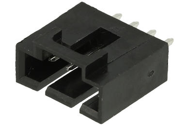 Plug; NCDW-04; 250V; 2,5A; RoHS; 4 ways; Ninigi; black; straight; through hole; signal; plastic; tinned; latch; 2,54mm; 1x4
