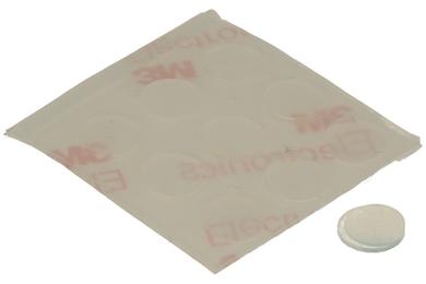 Rubber feet; fi8; silicon; transparent; 8x2mm; hemispherical; self-adhesive; RoHS