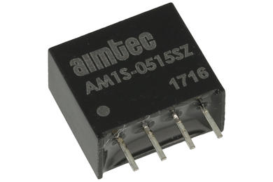 Power Inverter; AM1S-0515SZ; DC/DC converter; 5V (4,5÷5,5)V; DC; 15V; DC; 67mA; 1W; insulated; 1kV; SIL4; through hole (THT); Aimtec; RoHS