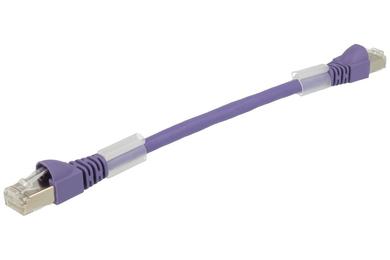 Cable; patchcord; S/FTP; CAT 6A; 0,2m; pink; 1201270002; stranded; Cu; round; PE; PVC; 2x RJ45 plugs; Weidmüller; RoHS