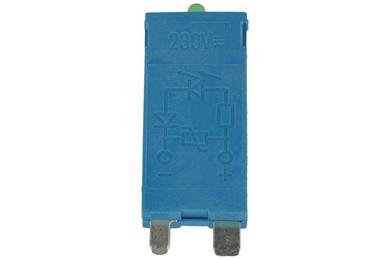 Module; protective; signaling; 99.01.0.230.98; 110÷240V; AC; DC; green; P polarization; for socket; blue; Finder; RoHS