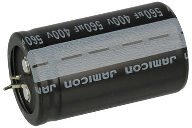 Capacitor; electrolytic; SNAP-IN; 560uF; 400V; HSW561M2GP50M; 20%; fi 30x50mm; 10mm; through-hole (THT); bulk; -25...+105°C; 2000h; Jamicon; RoHS