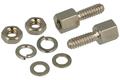 Set of screws; D-Sub; Canon-12,5 CTB; straight; UNC4-40 thread; with nuts and washers; steel; screwed; Ninigi; RoHS