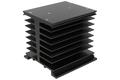 Heatsink; DY-MXo; for 3-phase SSR; for 1 phase SSR; with holes; blackened; 1K/W; 100mm; 85mm; 96mm