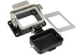 Connector housing; Han A; 09370060318; 6B; metal; straight; for panel; with cover; with single locking lever; low profile; grey; IP65; Harting; RoHS